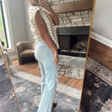 Mica Ice Light Blue Super High Distressed Denim