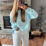 Sky Ribbon Tie Sweatshirt