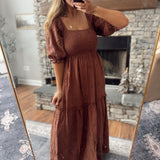 Chocolate Heaven Sent Floral Maxi Dress