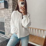 Wave Hello Off White Oversized Henley