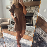 Camel Plaid Backroad Romper