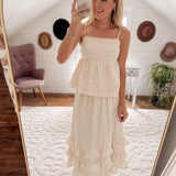 Latte Caught Your Eye Tank and Midi Skirt Set