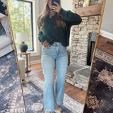 Risen Light Tummy Control HR Crop Wide Leg Jeans