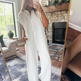 Sunwashed One Off White Sleeveless Jumpsuit