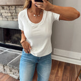 White Comfee Short Sleeve