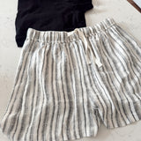 Oatmeal Striped Amour Shorts