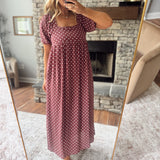 Red Bean Timeless Charm Midi Dress