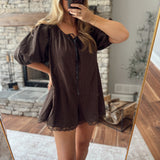 Chocolate Calliope Romper