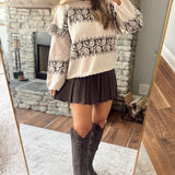 Charcoal Smoke Knit Mini Skirt
