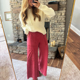 Dark Red Embry Pants