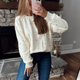 Beautiful Bows Natural Crew Neck Sweatshirt