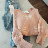 Pretty in Bows Blush Sweater