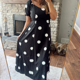 Black Sunday Dot Runa Midi Dress