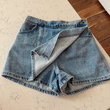 Denny Denim Wrap Skort