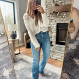 Mica Glaucous Blue HR Relaxed Flare Denim