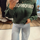 Green Ho Ho Ho! Merry Christmas Oversized Sweater