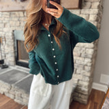 Hunter Green Ease Cardigan
