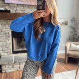 Royal Blue Victory Knit Sweater