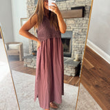 Wine Tierney Midi Dress