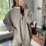 Brown Cloudfleece Oversized Top