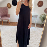Shady Lady Black Cross-Back Maxi