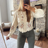 Ecru Blossom Lane Blouse