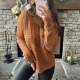 Brandy Camel Textured Sweater