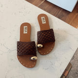 Brown Woven Tiva Sandals