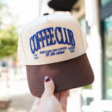 Brown Coffee Club Vintage Trucker Hat