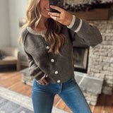 Chocolate Two Tone Cardigan