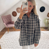 Retro Blue Chelcy Flannel