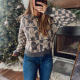 Charcoal Gingy Check Sweater