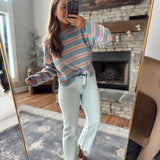 Mica Acid Sky HR Straight Crop Denim