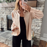Serena Blush Collared Button Up