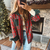 Green/Red Plaid Everly Shacket