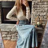 Risen Medium HR Ruffle Long Skirt