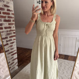 Sage Fresh Air Feelings Midi Dress