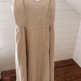 Beige Essential Linen Midi Dress