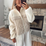 Cream Neutral Grounds Fleece Jacket