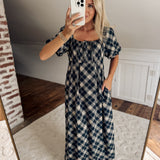 Navy October Skies Midi Dress