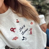 Snow Day Nostalgia Embroidered Sweatshirt