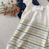 So Mello Ivory Multi Stripe Knit Tank