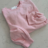 Soft Pink On The Daily Basic Pullover Crew