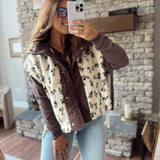 Brown Floral Talya Vest