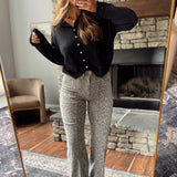 Hidden Cheetah Seam Detail Comfort Flare Jeans