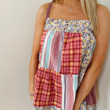 Patch It Up Lilac Rose Tie Tank