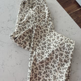 Cream Palmer Floral Barrel Pants