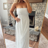 Ivory Refined Stripe Maxi Dress
