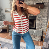 Red Sail Stripe Sweater Vest