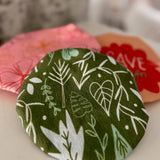 Mini Green Leaves Bowl Cover IN STORE